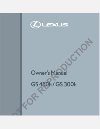 lexus gs 300h & gs 450h 2014-2015 owners manual